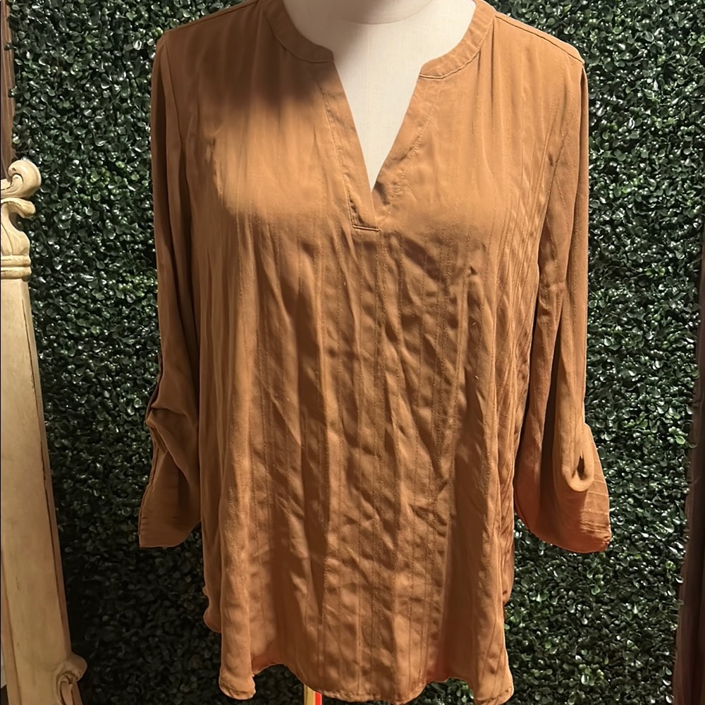 Women's mustard/rust color blouse